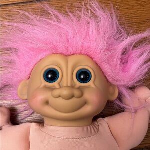 Russ Troll Doll with Pink Hair and Red Shoes